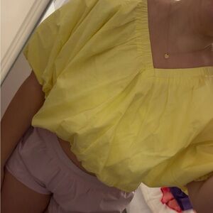 Endless Rose Lemon Yellow Blouse